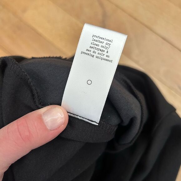 Rag & Bone Moto Leather Panel Ankle Zip Black Pants - Picture 7 of 12